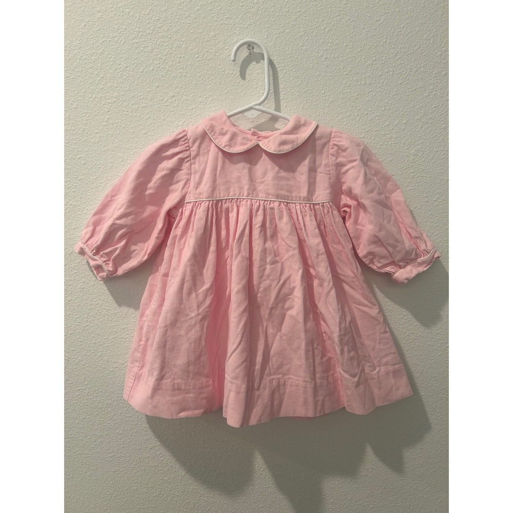 Petit Ami Pink Corduroy Baby Dress Peter Pan Collar 6 Months